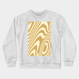 Golden Warm Zebra Grooves Abstract Pattern Crewneck Sweatshirt